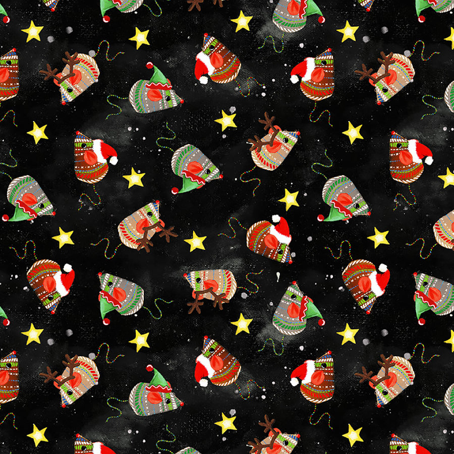 Meowy Christmas Jolly Mice Black