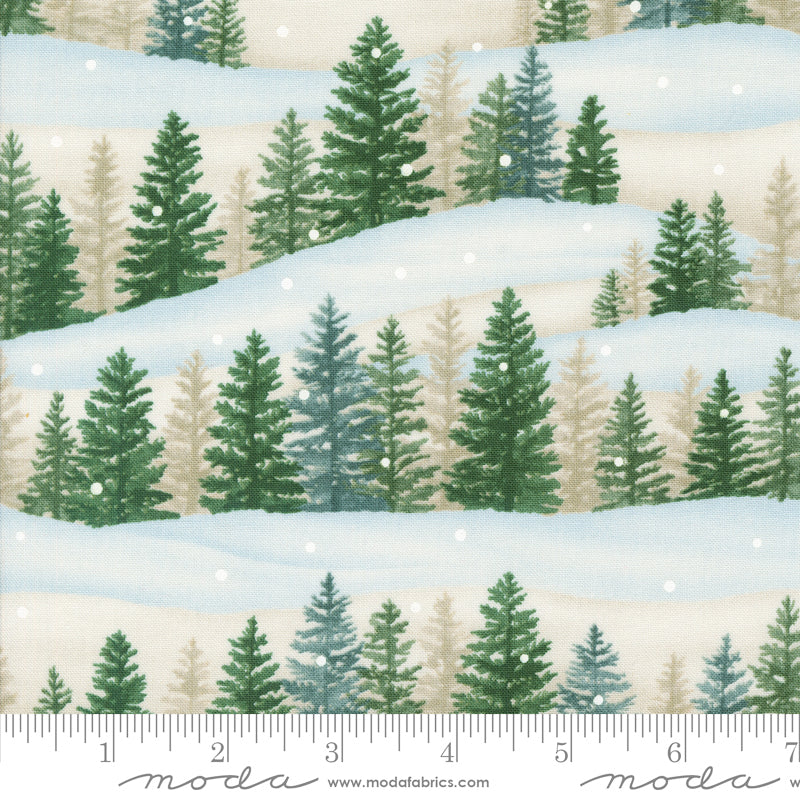 Woodland Winter Tree Line Snowy White