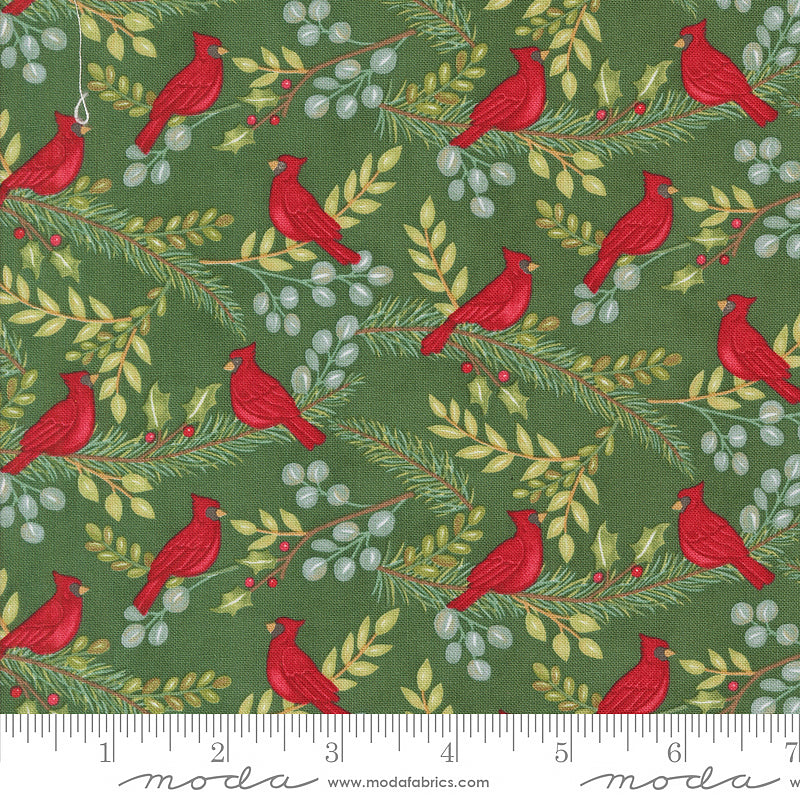Winter Friends Cardinals in Trees Spruce
