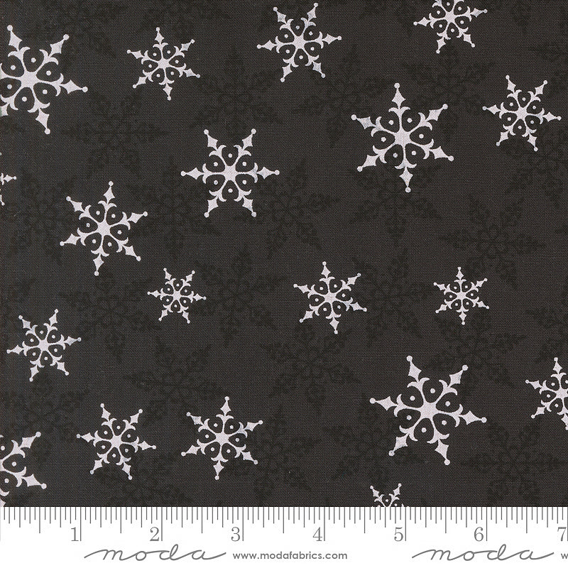 Winter Friends Falling Snow Charcoal Black
