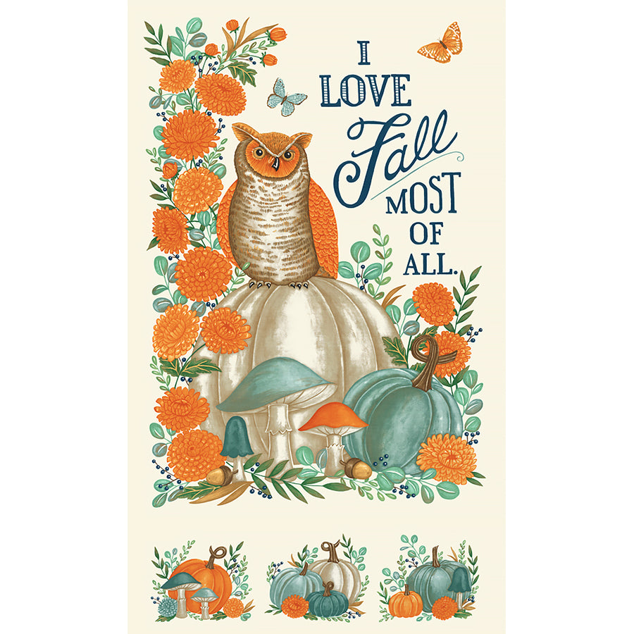 I Love Fall Most Of All 24" Panel Warm White