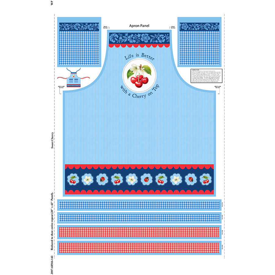 Sweet Cherry 30" Apron Panel Multi