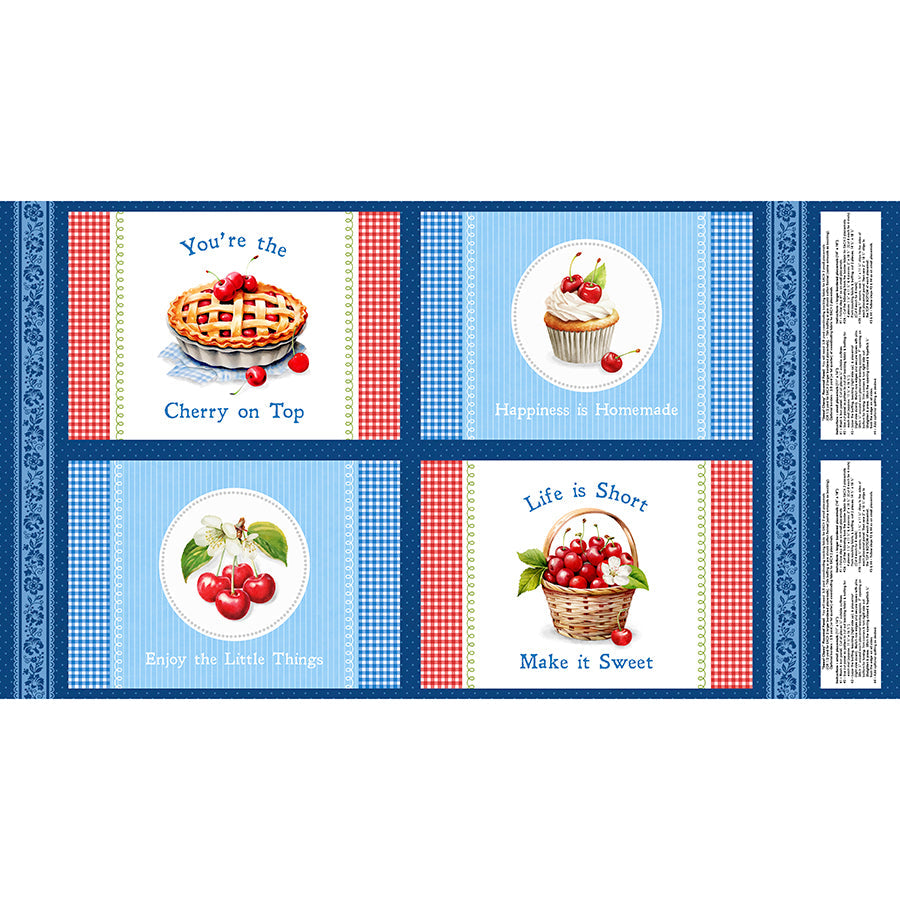 Sweet Cherry 24" Placemat Panel Multi