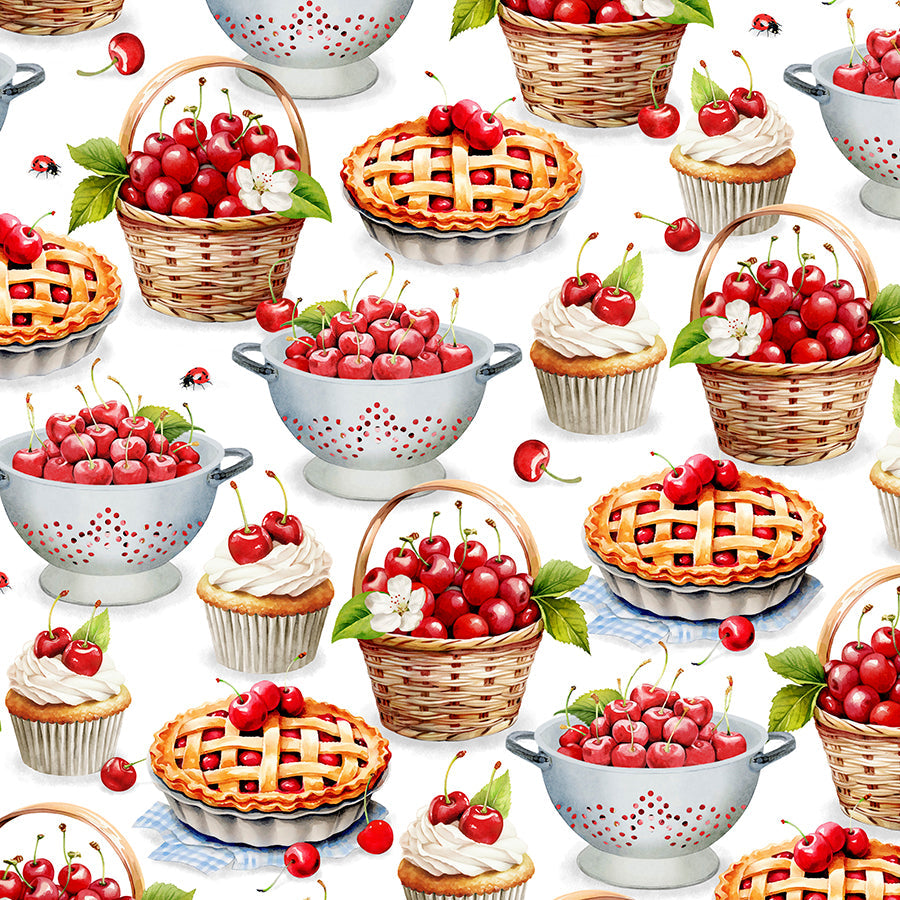 Sweet Cherry Treats All Over White