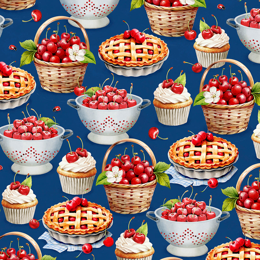 Sweet Cherry Treats All Over Navy