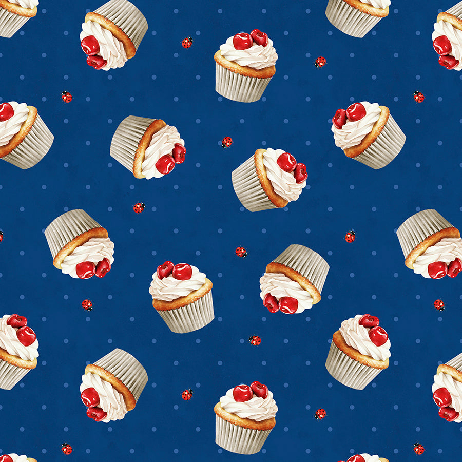 Sweet Cherry Cupcake Toss Navy