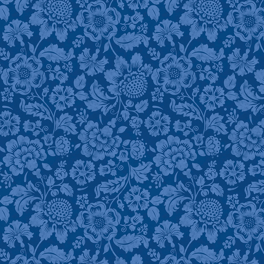 Sweet Cherry Tonal Floral Navy/Blue
