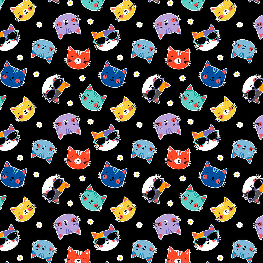 Fe-Line Frisky Cat Heads Black