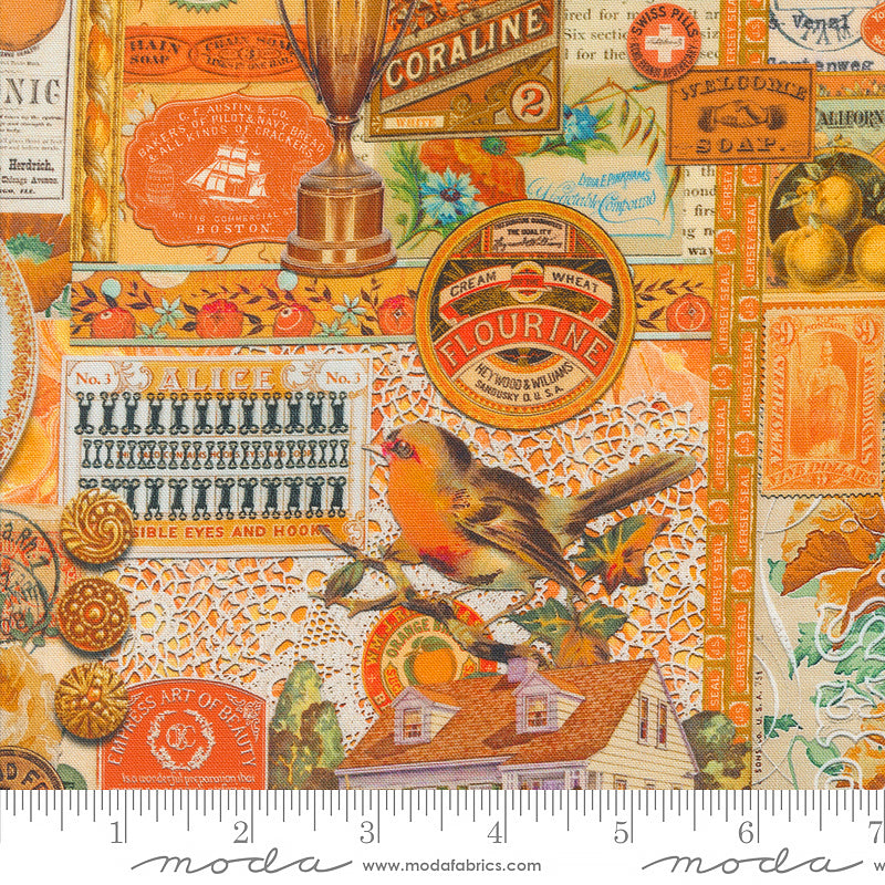 Curated In Color Collage Patchwork Orange