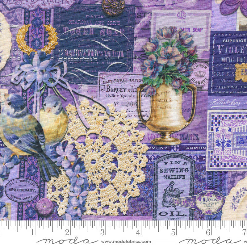 Curated In Color Collage Patchwork Purple