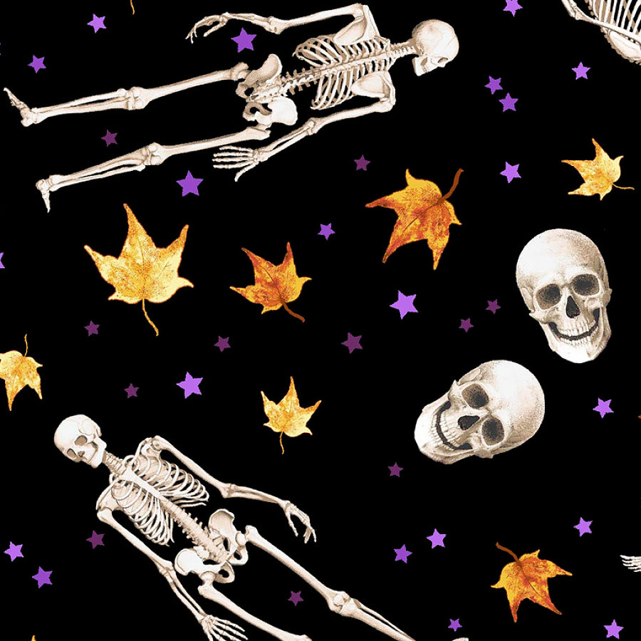 Bones & Bouquets Skeletons Black