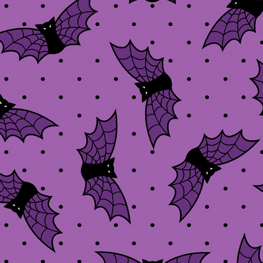 Bones & Bouquets Bats Purple – Remnant 39″ × 44″