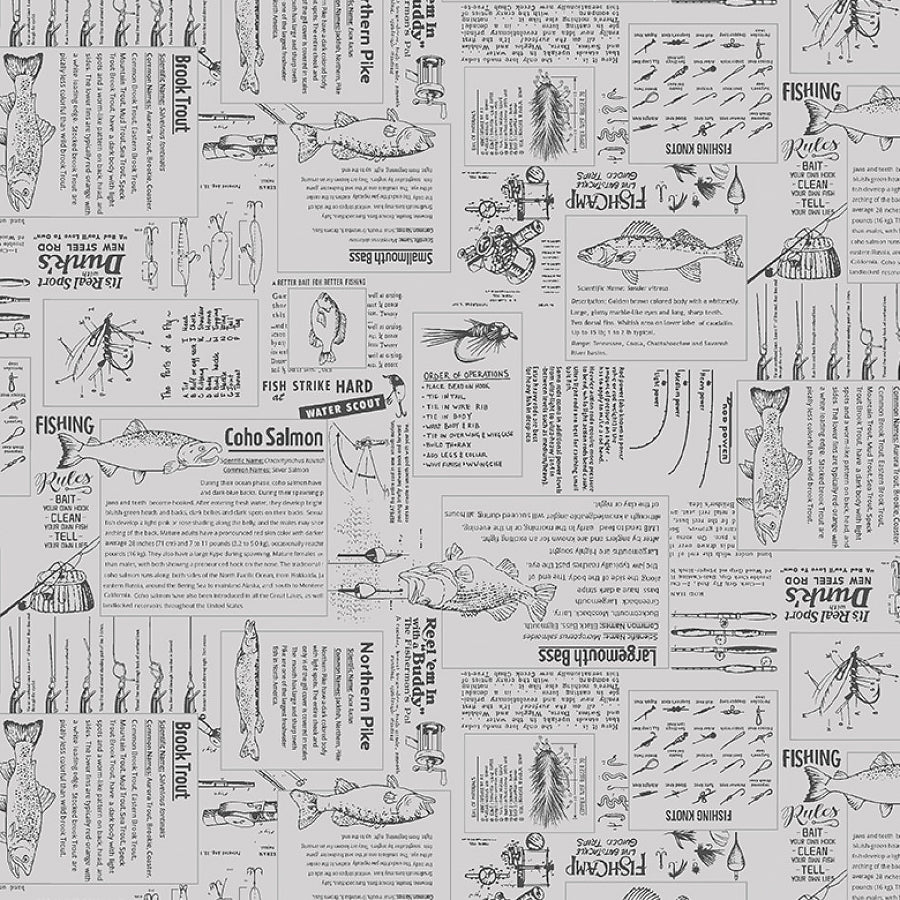 Studio E River Rhythms Newsprint Dove 1 Yard Cut