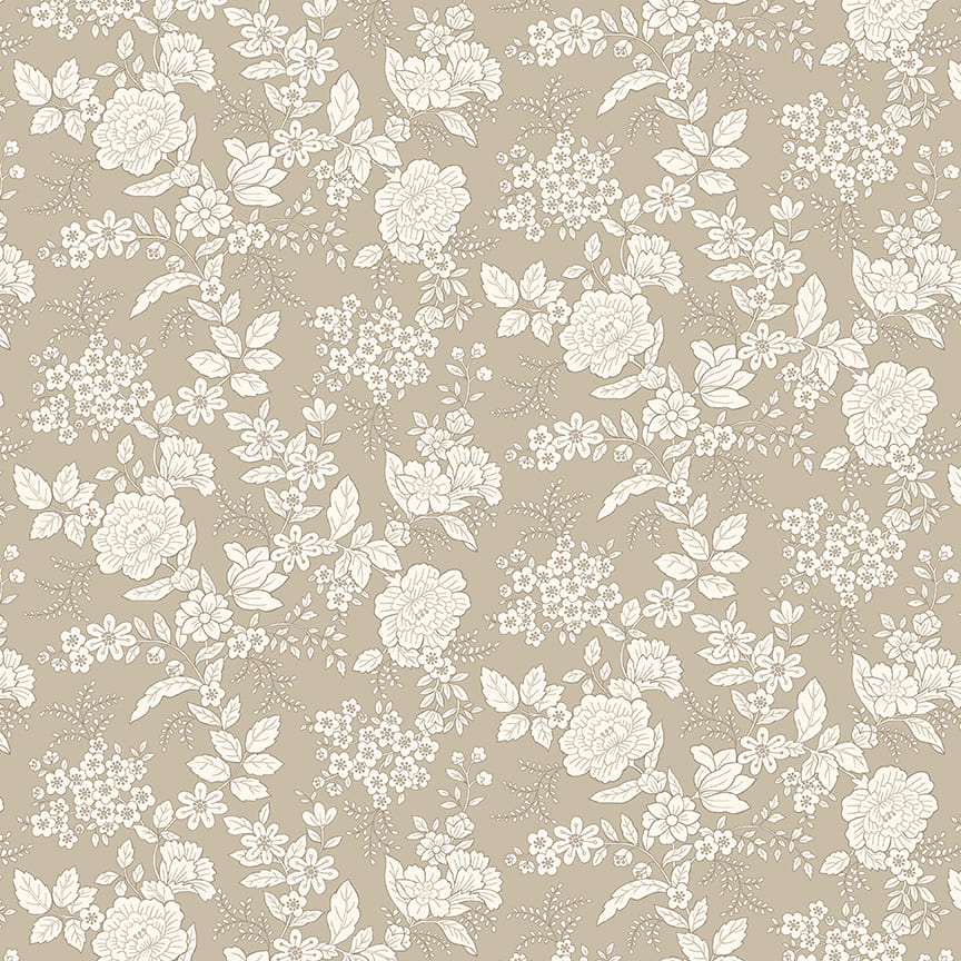 Tranquility Floral Taupe/Gray