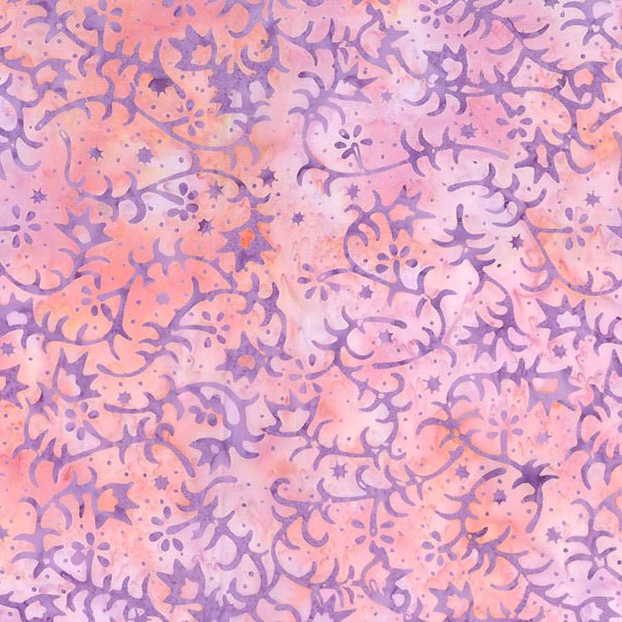 Fresh Flowers Batiks Firewood Pink Blush