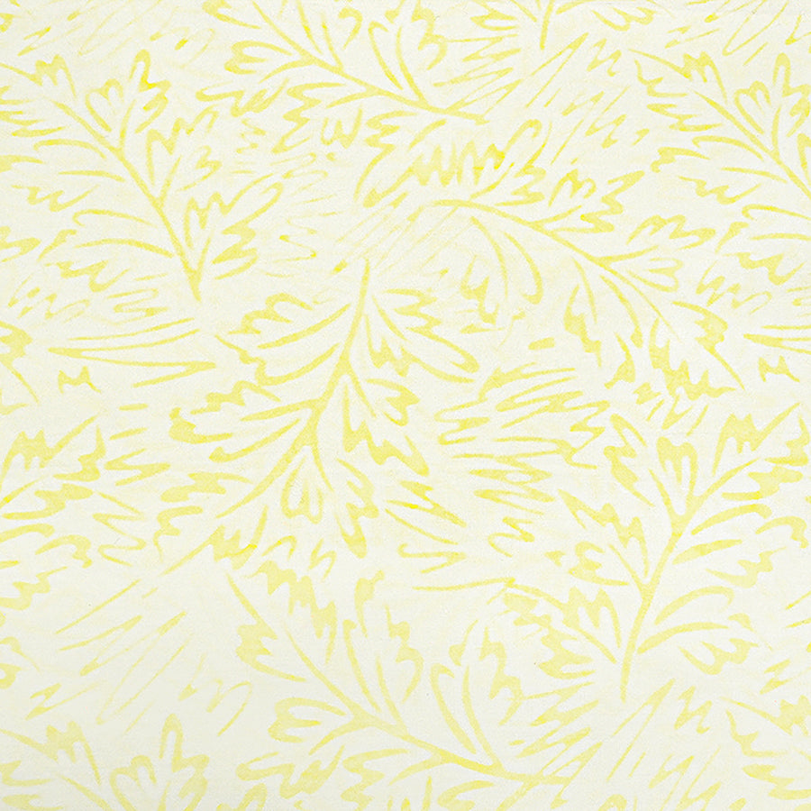 Scribbles Batiks Sketched Foliage Pale Yellow