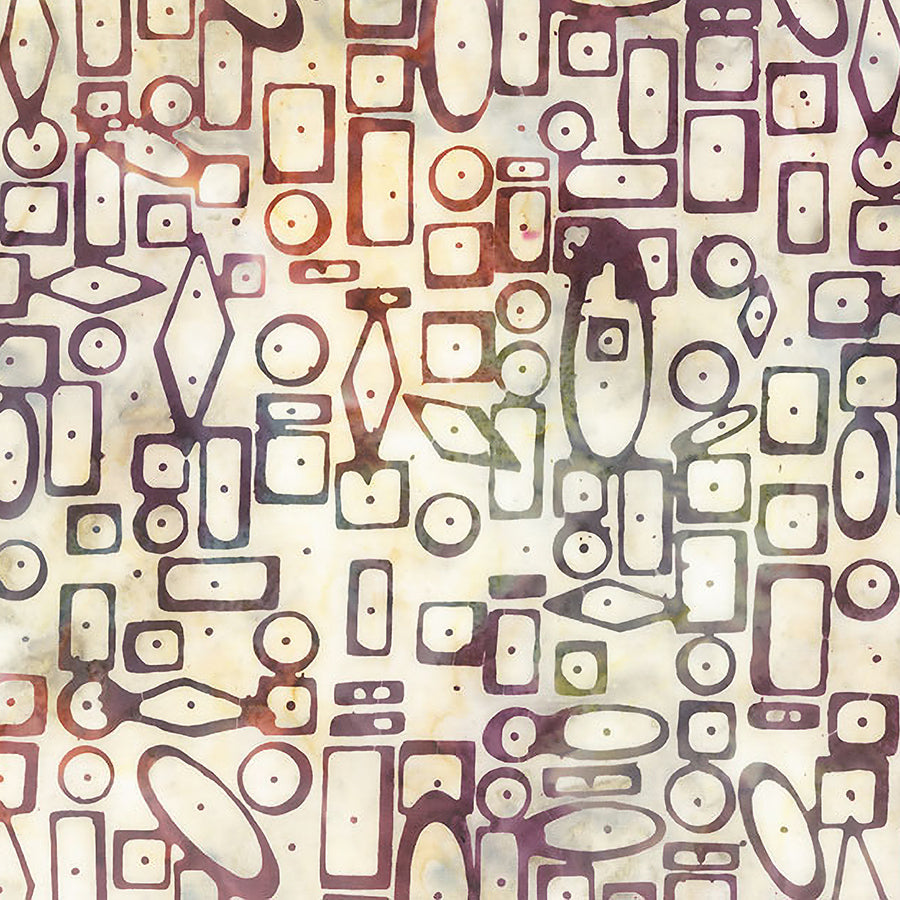 Quilting Is My Voice Batiks Geometric Dots Crème