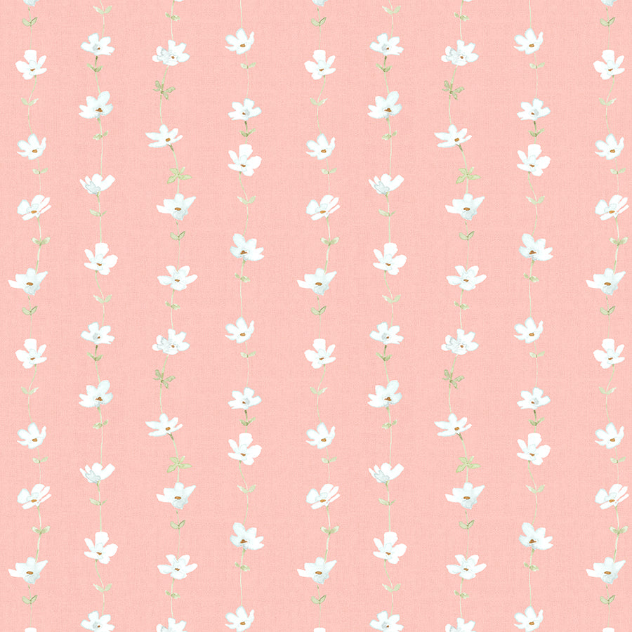 Daisy Days Floral Stripe Pink/Cream