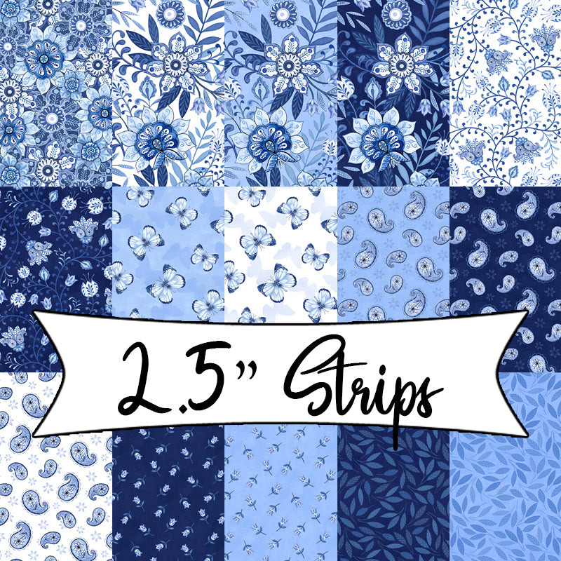 Blooming Blue 40 Karat Gems 2.5" Strips