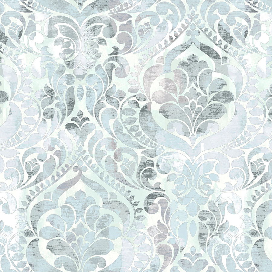 118" Wide Quilt Backing Your Damask! Ice