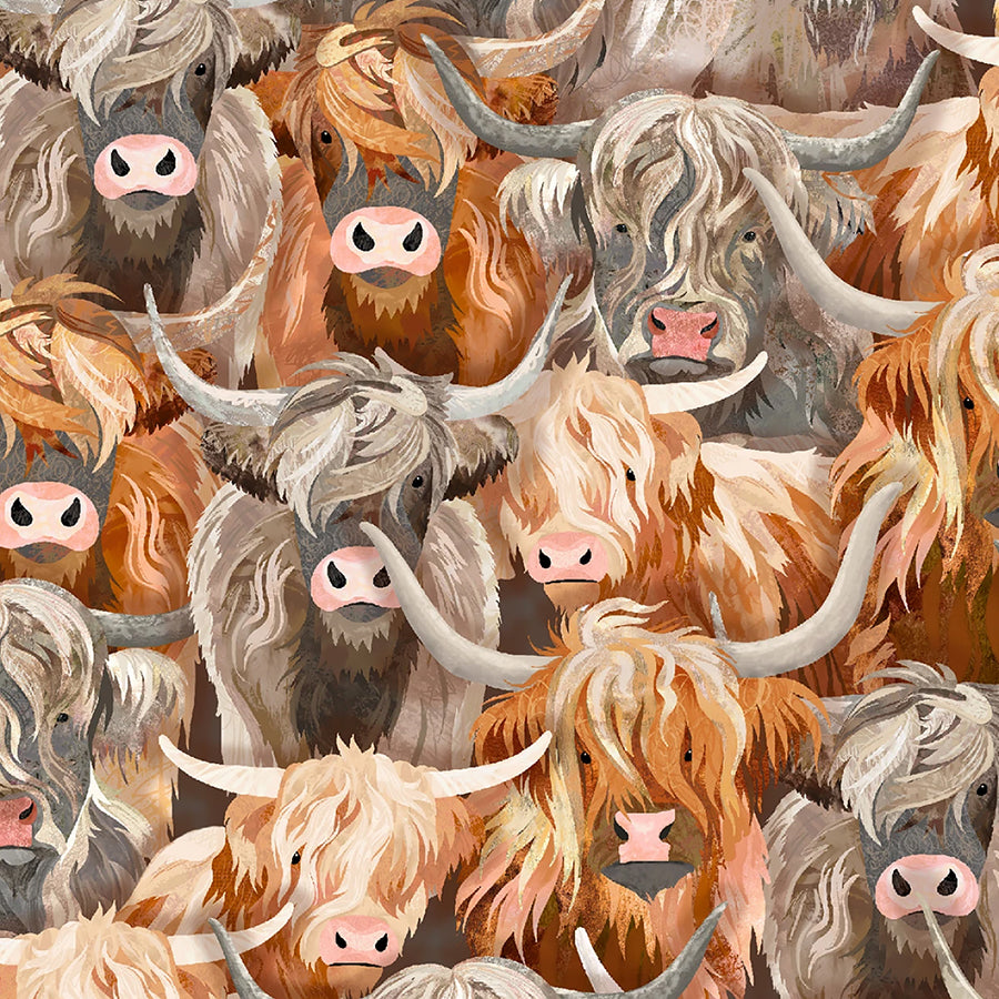 Highlander Cow Crowd Gingerbread