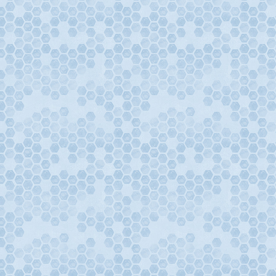 Bees & Blooms Honeycomb Blue