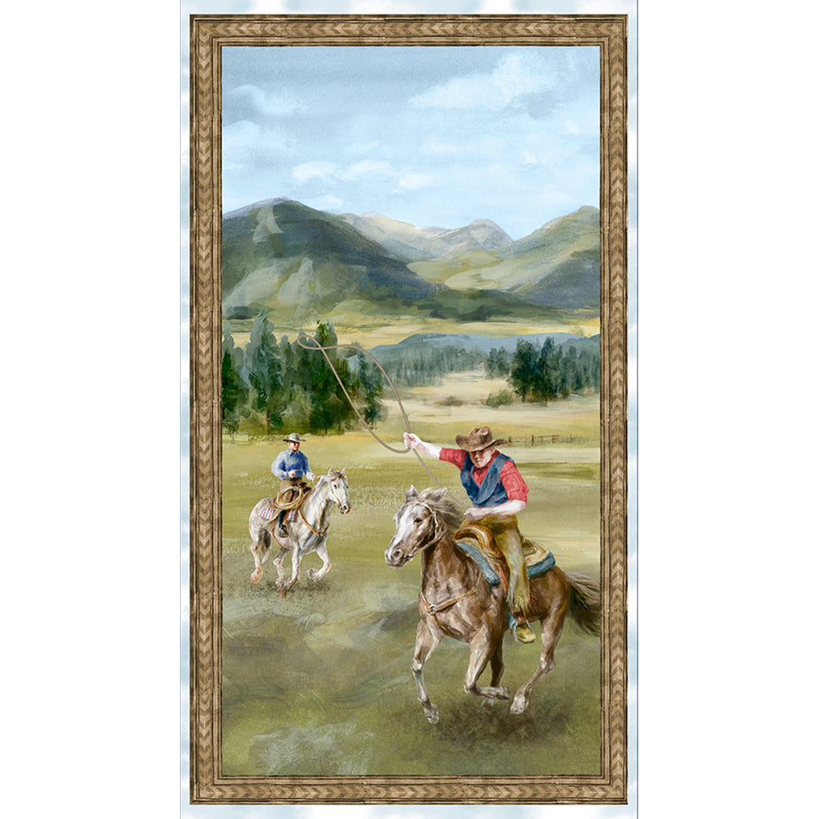Riders on the Range 24" Panel Multi