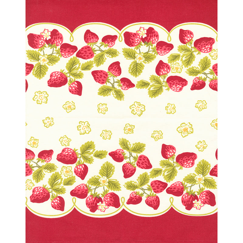 16" Classic Retro Toweling Vintage Strawberries Berrylicious