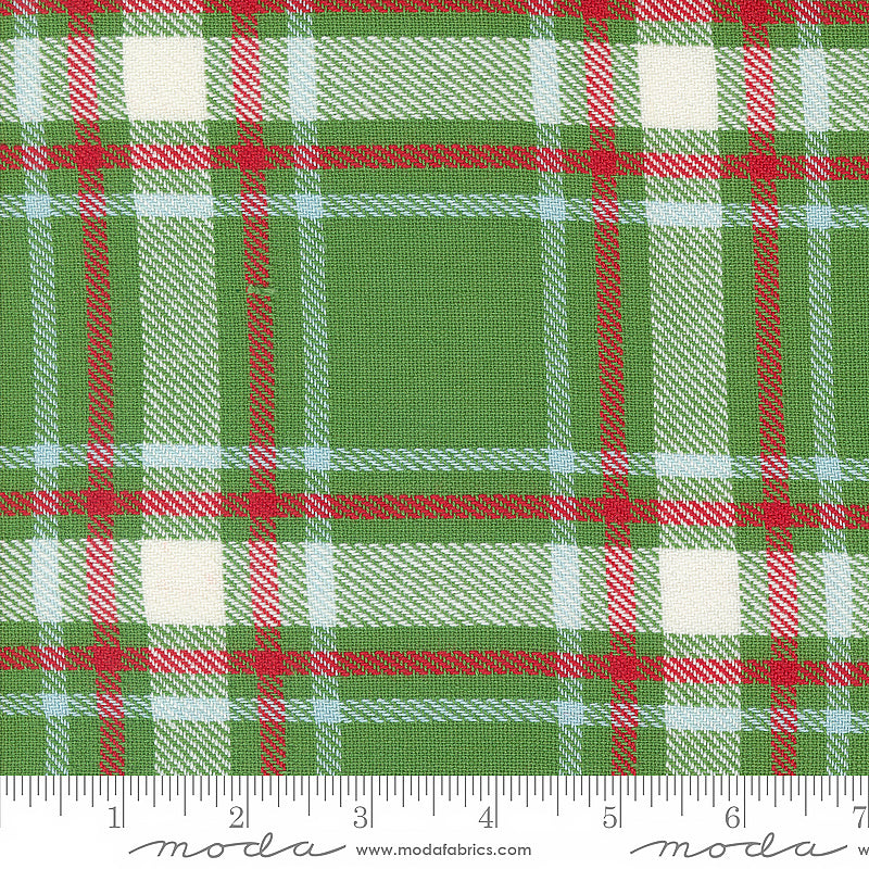 16" Classic Retro Holiday Toweling Green Plaid