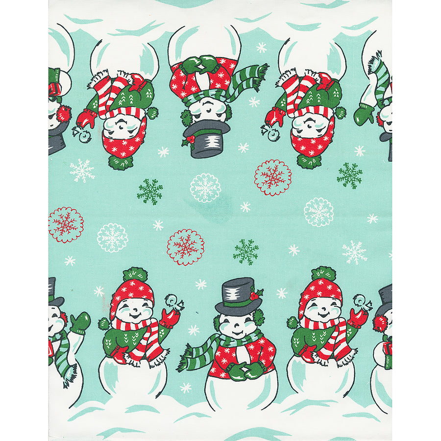 16" Classic Retro Holiday Toweling Snowy Snowman