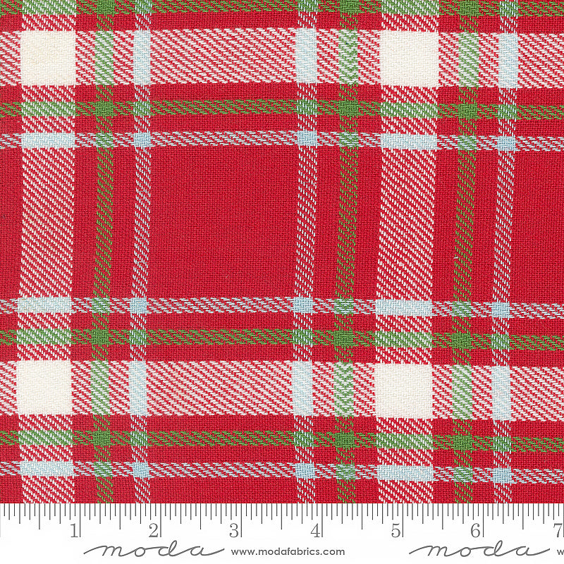 16" Classic Retro Holiday Toweling Red Plaid