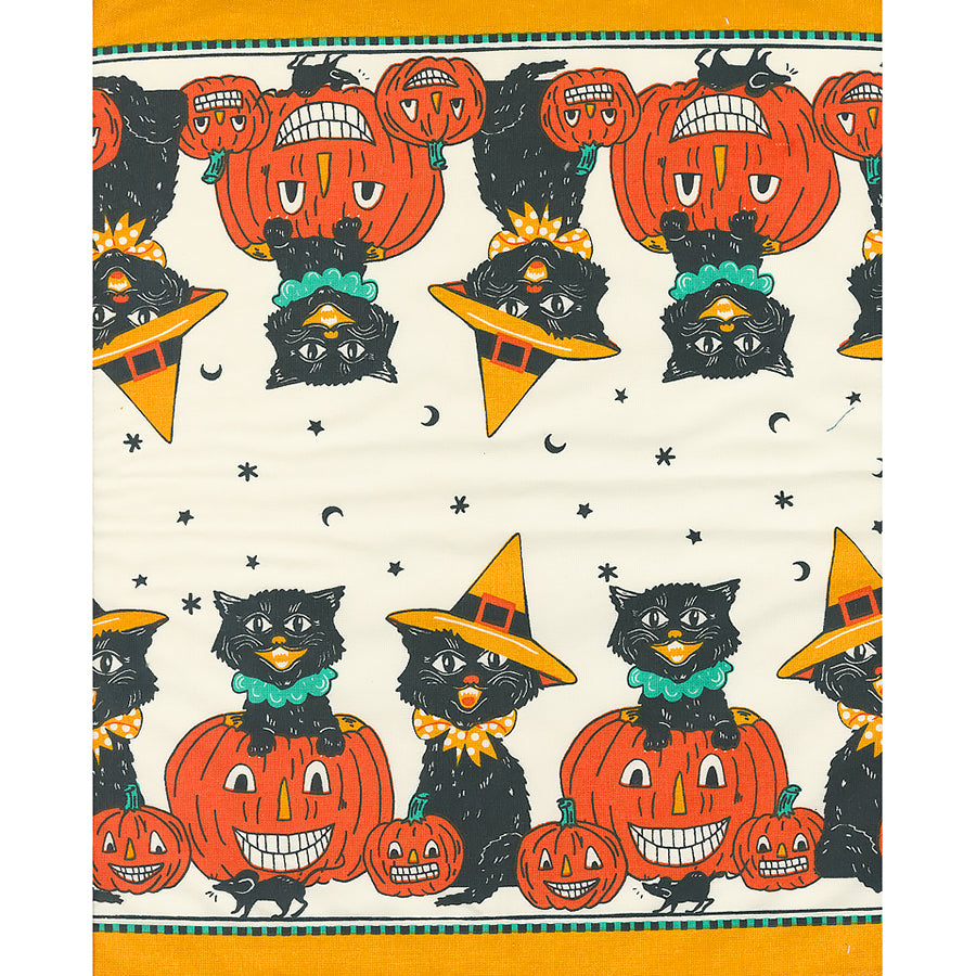 16" Classic Retro Holiday Toweling Meow Pumpkin Cat