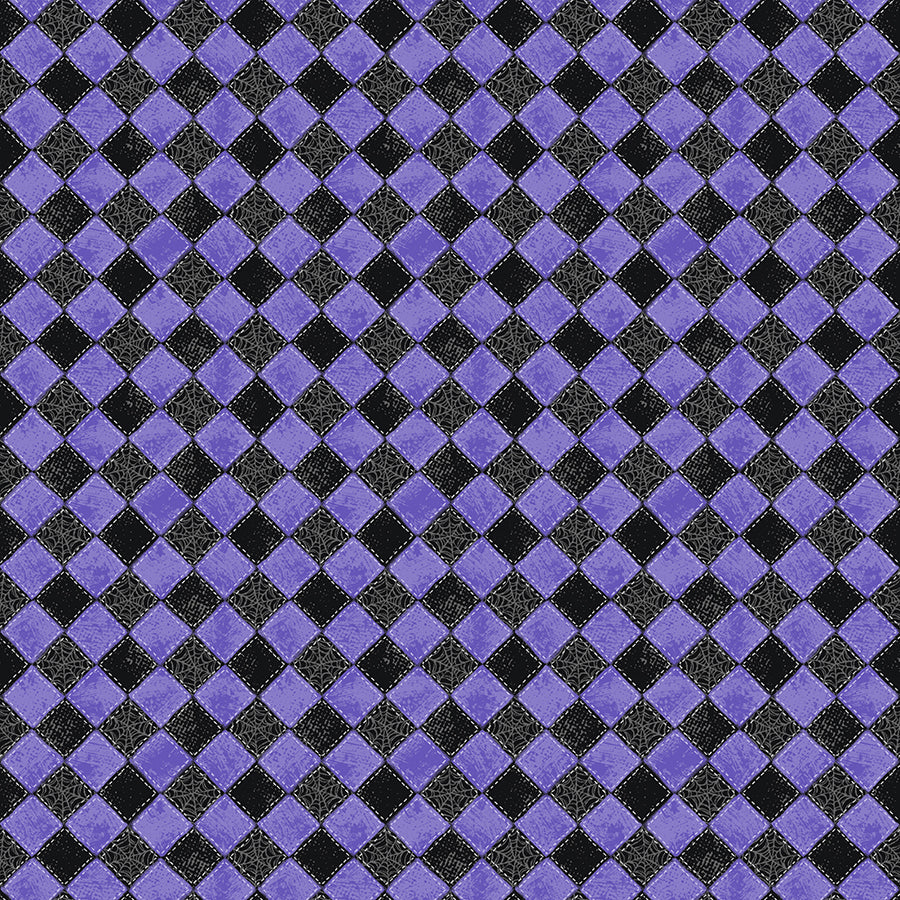 Meow-gical Night Checkered Webs Purple/Black