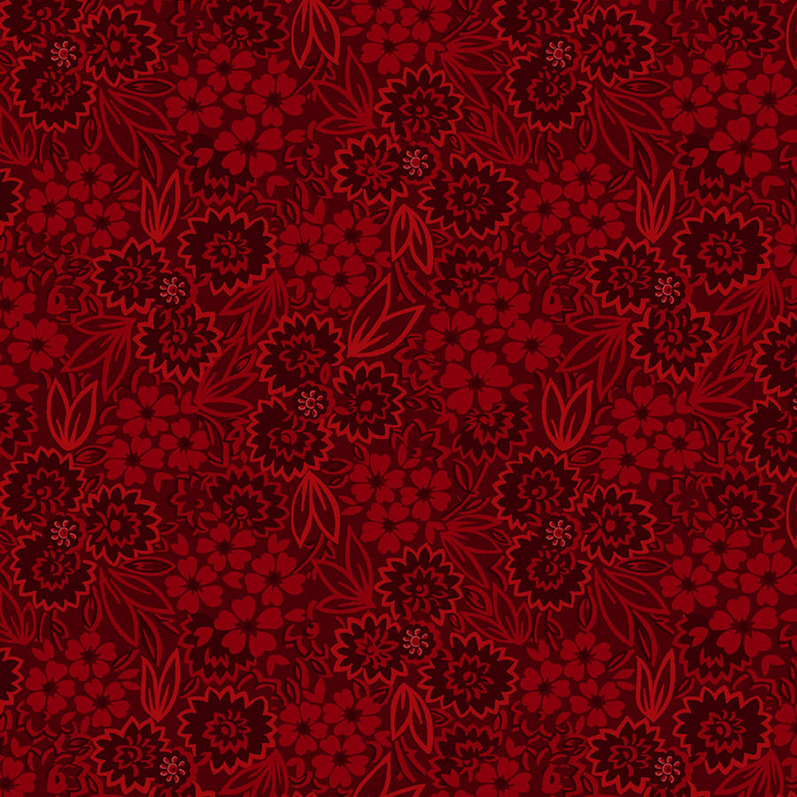 Autumn Farmhouse Pressed Flowers Red