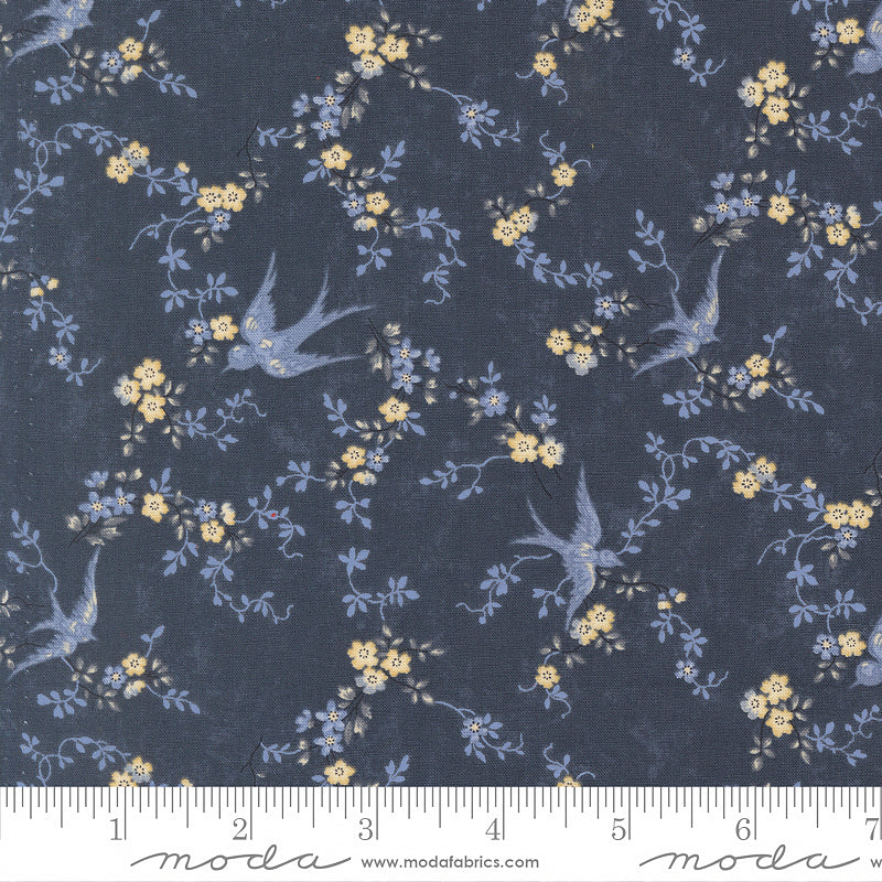 Bluebird's Nest Birds & Vines Blue