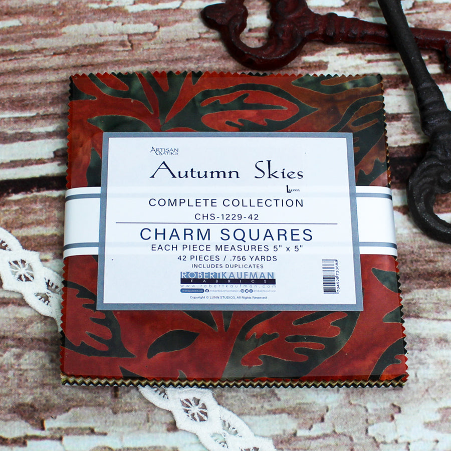 Autumn Skies Batiks 5" Squares