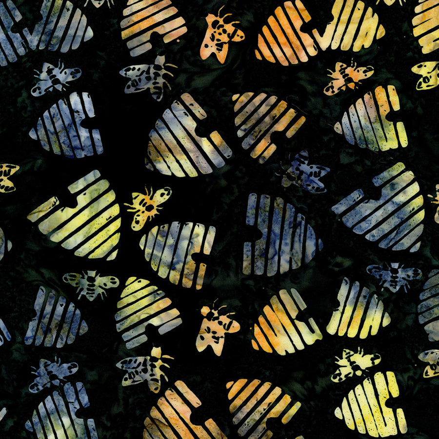 Tonga Honeycomb Batiks Bees & Hives Apiary