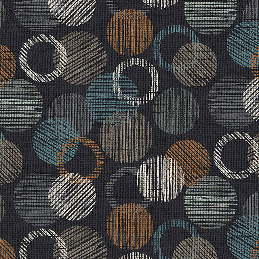108" Wide Quilt Backing Urban Vibes Circles & Dots Black Multi