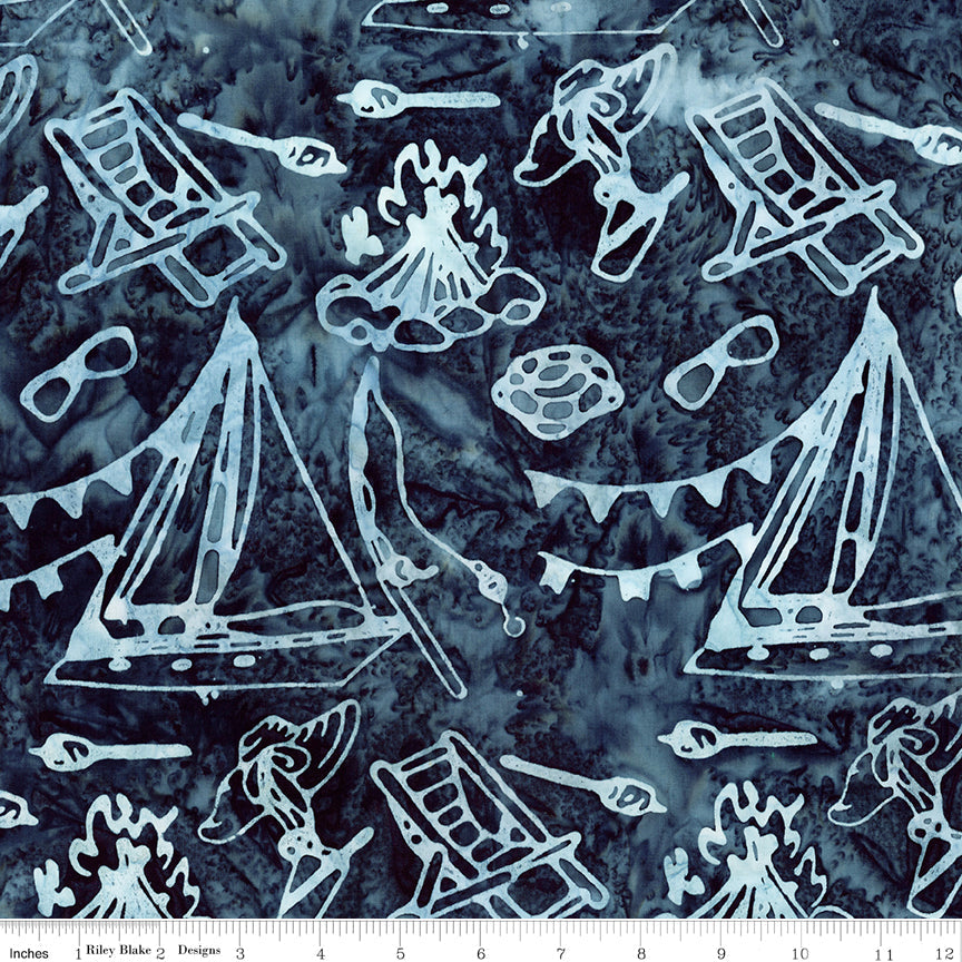 Expressions Batiks Places You'll Go Camping Moody Blues