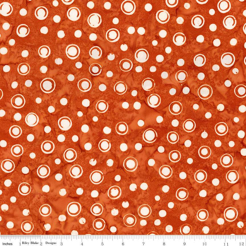 Expressions Batiks Fright This Way Bubbles Red Fox