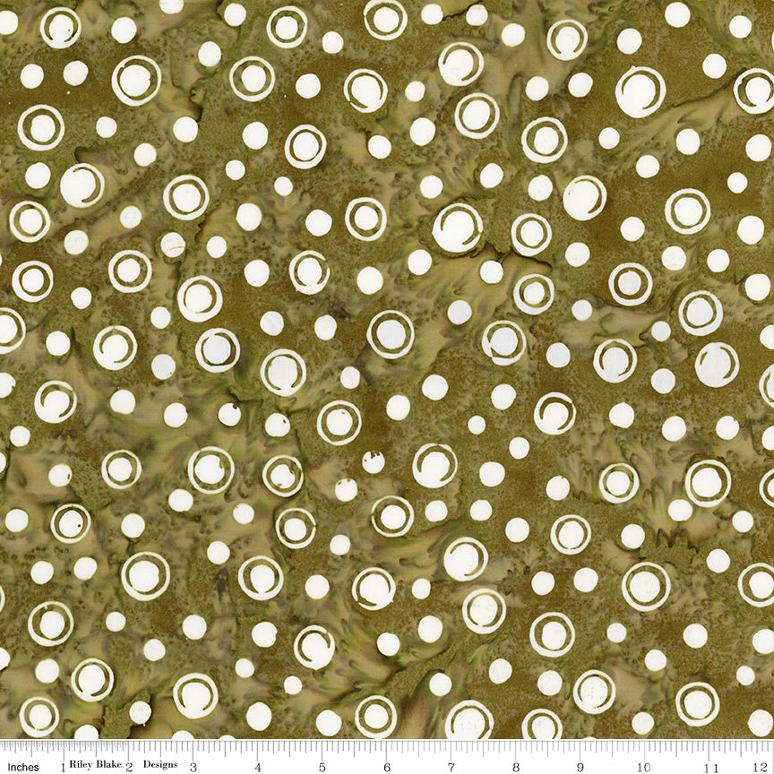 Expressions Batiks Fright This Way Bubbles Olive