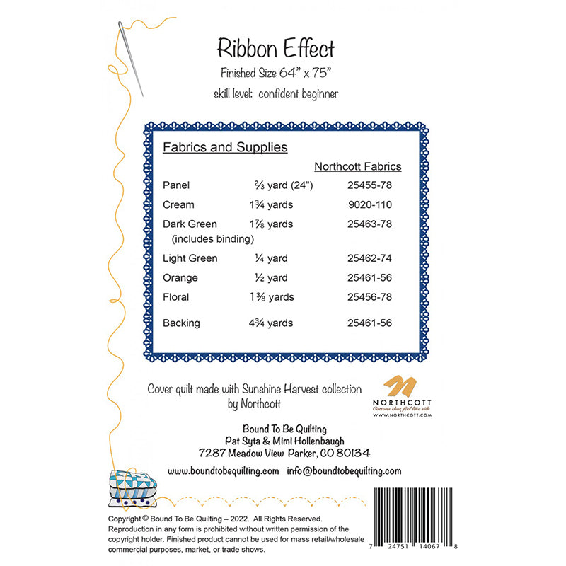 Ribbon Effect Quilt Pattern by Bound to be Quilting