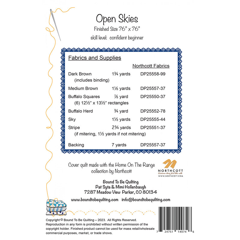 Open Skies Quilt Pattern by Bound to be Quilting