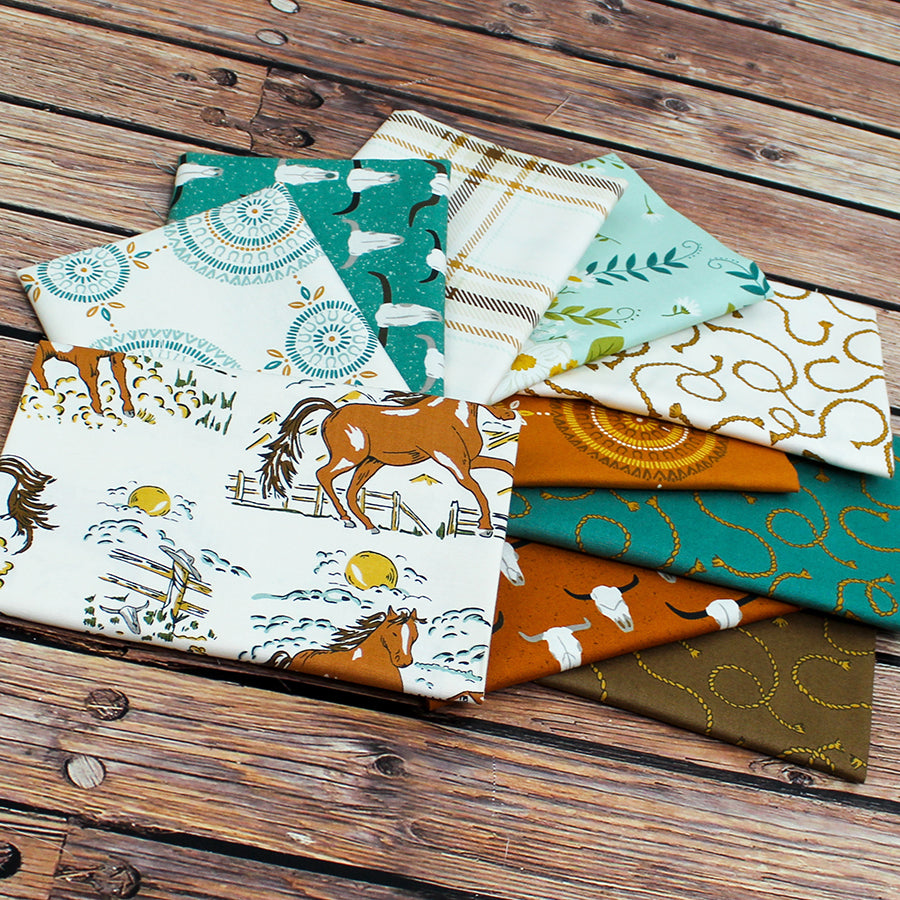 Back in the Saddle Fat Quarter Bundle from Fort Worth Fabric Studio