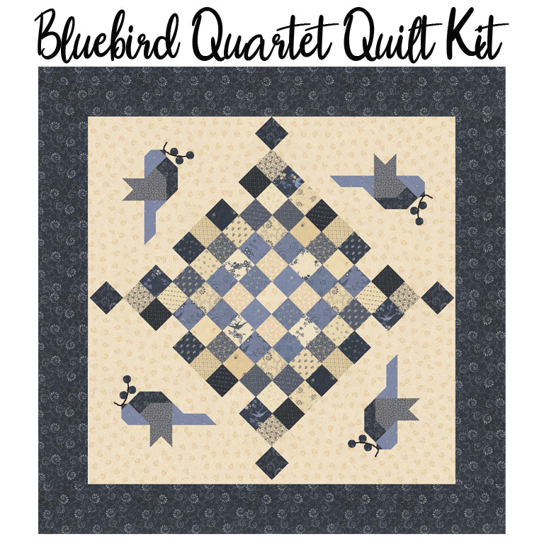 Bluebird Quartet Quilt Kit with Bluebird's Nest from Moda