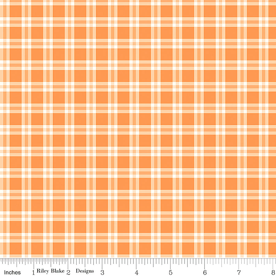 Spring's in Town Plaid Orange