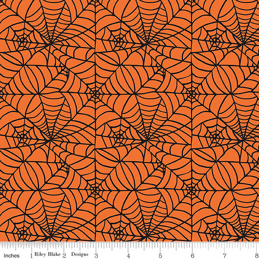 Sophisticated Halloween Spiderweb Orange