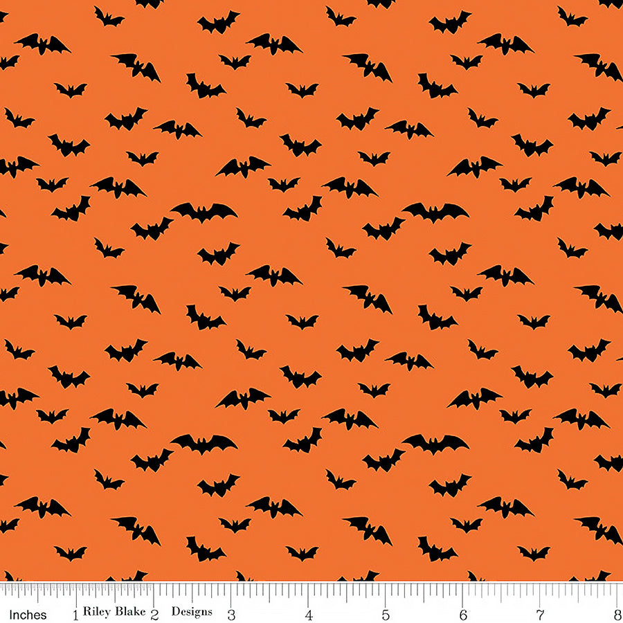 Sophisticated Halloween Bats Orange