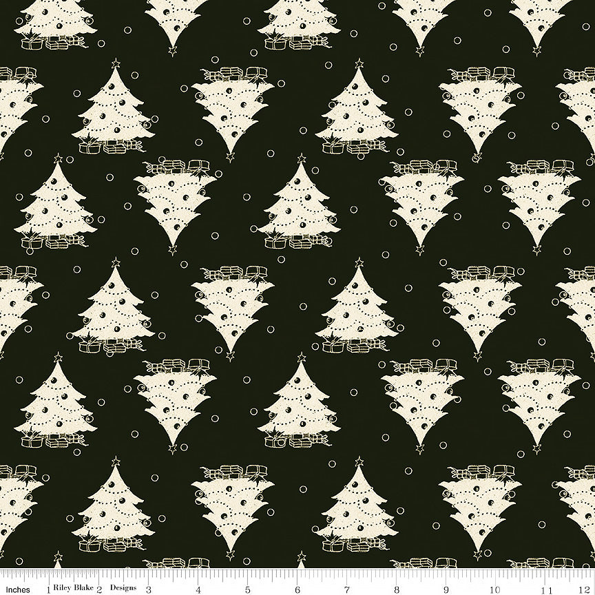 Classic Christmas Trees Black