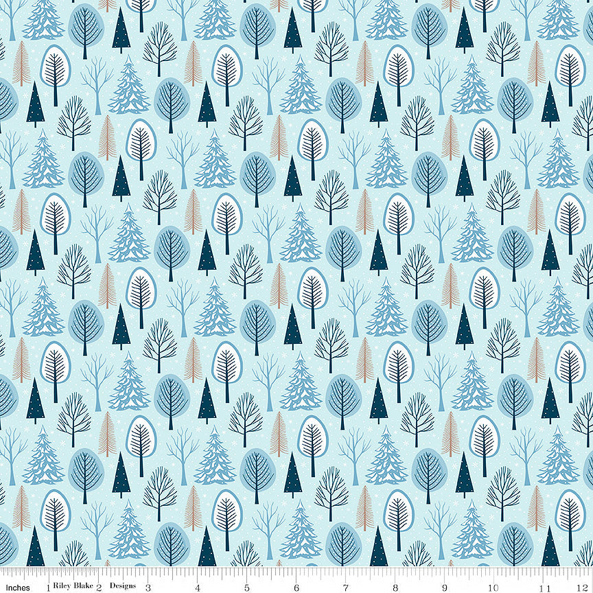 Winter Magic Trees Aqua